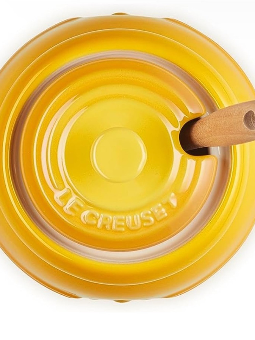 Le Creuset Stonewall Honey Pot with Silicon Dipper - Picture 3 of 10